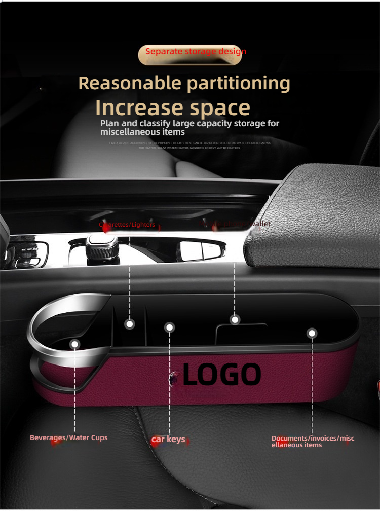 Car Seat Gap Filler Organizer - Universal Co<i></i>nsole Storage Box for Keys, Phone, Cup Cash | Xuanming B