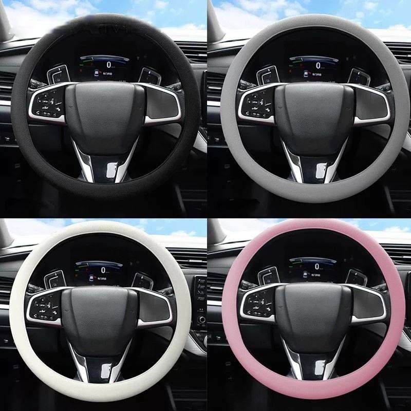 XuanMing Universal Rubber Sport Steering Wheel Cover - Anti-Slip Grip Car Interior Decoration